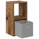vidaXL Éjjeli asztal fiókkal 2 pcs Öreg fa 25,5 x 22 x 49,5 cm Faanyag