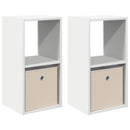 vidaXL Éjjeli asztal fiókkal 2 pcs Fehér 30,5 x 27 x 59,5 cm Faanyag