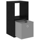 vidaXL Éjjeli asztal fiókkal Fekete tölgy 30,5 x 27 x 59,5 cm Faanyag