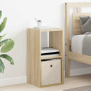 vidaXL Éjjeli asztal fiókkal Sonoma tölgy 30,5 x 27 x 59,5 cm Faanyag