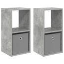 vidaXL Éjjeli asztal 2 pcs Beton Szürke 30,5 x 27 x 59,5 cm Faanyag