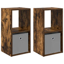 vidaXL Éjjeli asztal 2 pcs Füstölt tölgy 30,5 x 27 x 59,5 cm Faanyag