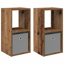 vidaXL Éjjeli asztal fiókkal 2 pcs Öreg fa 30,5 x 27 x 59,5 cm Faanyag