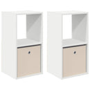vidaXL Éjjeli asztal fiókkal 2 pcs Fehér 35 x 32 x 68,5 cm Faanyag