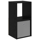 vidaXL Éjjeli asztal fiókkal Fekete tölgy 35 x 32 x 68,5 cm Faanyag