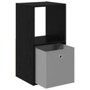 vidaXL Éjjeli asztal fiókkal Fekete tölgy 35 x 32 x 68,5 cm Faanyag