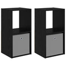 vidaXL Éjjeli asztal 2 pcs Fekete tölgy 35 x 32 x 68,5 cm Faanyag