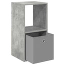vidaXL Éjjeli asztal fiókkal Beton Szürke 35 x 32 x 68,5 cm Faanyag