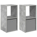 vidaXL Éjjeli asztal 2 pcs Beton Szürke 35 x 32 x 68,5 cm Faanyag
