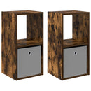 vidaXL Éjjeli asztal 2 pcs Füstölt tölgy 35 x 32 x 68,5 cm Faanyag