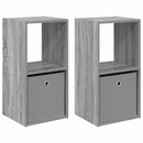 vidaXL Éjjeli asztal 2 pcs Szürke Sonoma 35 x 32 x 68,5 cm Faanyag