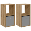 vidaXL Éjjeli asztal 2 pcs Artisan tölgy 35 x 32 x 68,5 cm Faanyag