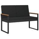 vidaXL Kerti pad párnával Fekete 107 x 61 x 80 cm polirattan