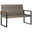 vidaXL Kerti pad Szürke és sötétszürke 107 x 61 x 80 cm polirattan