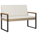 vidaXL Kerti pad Beige és Krémszínű 107 x 61 x 80 cm polirattan