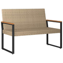 vidaXL Kerti pad Beige és Krémszínű 107 x 61 x 80 cm polirattan