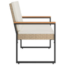 vidaXL Kerti pad Beige és Krémszínű 107 x 61 x 80 cm polirattan