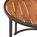 vidaXL Kávasztal Szett 2 pcs Természetes és Fekete 55 x 55 x 45 cm