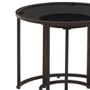 vidaXL Kávasztal Szett 2 pcs 55 x 55 x 45 cm acél