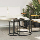 vidaXL Kávasztal Szett 2 pcs 55 x 55 x 45 cm acél
