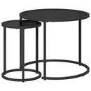 vidaXL Kávasztal Szett 2 pcs 55 x 55 x 45 cm acél
