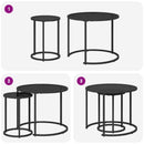 vidaXL Kávasztal Szett 2 pcs 55 x 55 x 45 cm acél
