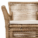 vidaXL Kültéri szék párnával 2 pcs Beige és krém polirattan