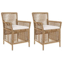 vidaXL Kültéri szék párnával 2 pcs Beige és krém polirattan