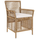 vidaXL Kültéri szék párnával 2 pcs Beige és krém polirattan