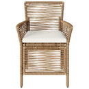 vidaXL Kültéri szék párnával 2 pcs Beige és krém polirattan