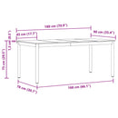 vidaXL Étkezőasztalok 2 pcs 180 x 90 x 75 cm Faanyag