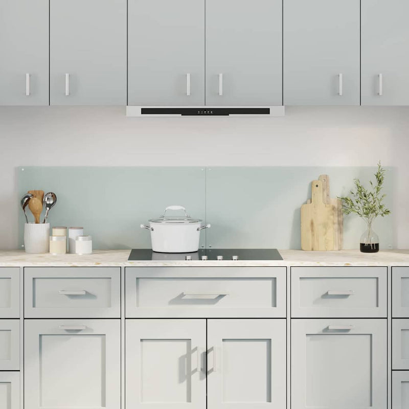 vidaXL Konyhai splashback 2 pcs Fehér 90 x 40 cm edzett üveg