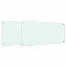 vidaXL Konyhai hátfal 2 pcs Fehér 90 x 40 cm edzett üveg
