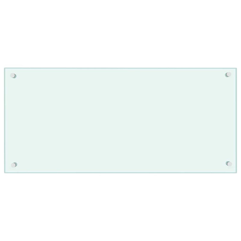 vidaXL Konyhai splashback 2 pcs Fehér 90 x 40 cm edzett üveg