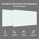 vidaXL Konyhai hátfal 2 pcs Fehér 90 x 50 cm edzett üveg