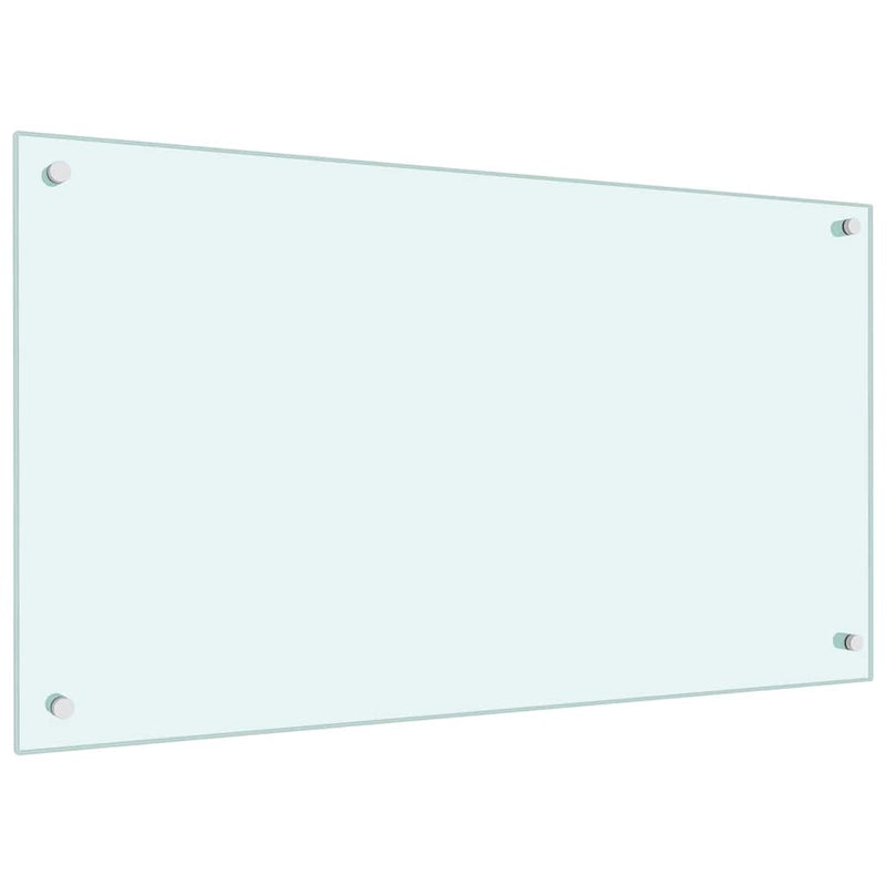 vidaXL Konyhai splashback 2 pcs Fehér 90 x 50 cm edzett üveg