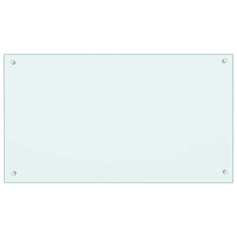 vidaXL Konyhai splashback 2 pcs Fehér 90 x 50 cm edzett üveg