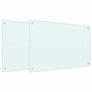 vidaXL Konyhai splashback 2 pcs Fehér 90 x 60 cm edzett üveg
