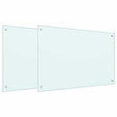 vidaXL Konyhai hátfal 2 pcs Fehér 90 x 60 cm edzett üveg