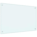 vidaXL Konyhai splashback 2 pcs Fehér 90 x 60 cm edzett üveg