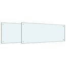 vidaXL Konyhai splashback 2 pcs Fehér 100 x 40 cm edzett üveg