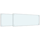 vidaXL Konyhai hátfal 2 pcs Fehér 100 x 40 cm edzett üveg