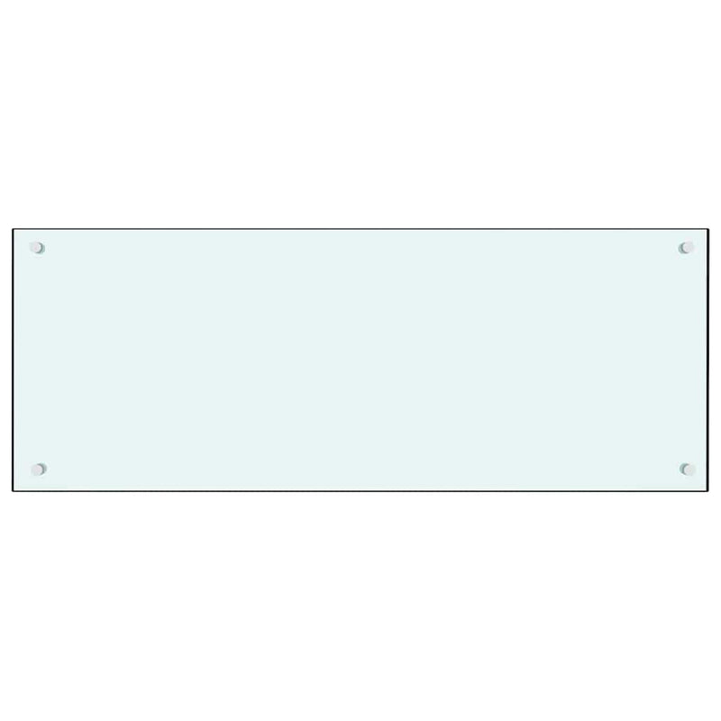 vidaXL Konyhai splashback 2 pcs Fehér 100 x 40 cm edzett üveg
