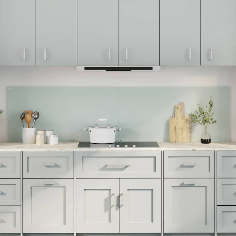 vidaXL Konyhai splashback 2 pcs Fehér 100 x 50 cm edzett üveg