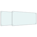 vidaXL Konyhai hátfal 2 pcs Fehér 100 x 50 cm edzett üveg