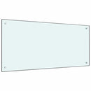vidaXL Konyhai splashback 2 pcs Fehér 100 x 50 cm edzett üveg