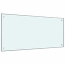 vidaXL Konyhai hátfal 2 pcs Fehér 100 x 50 cm edzett üveg