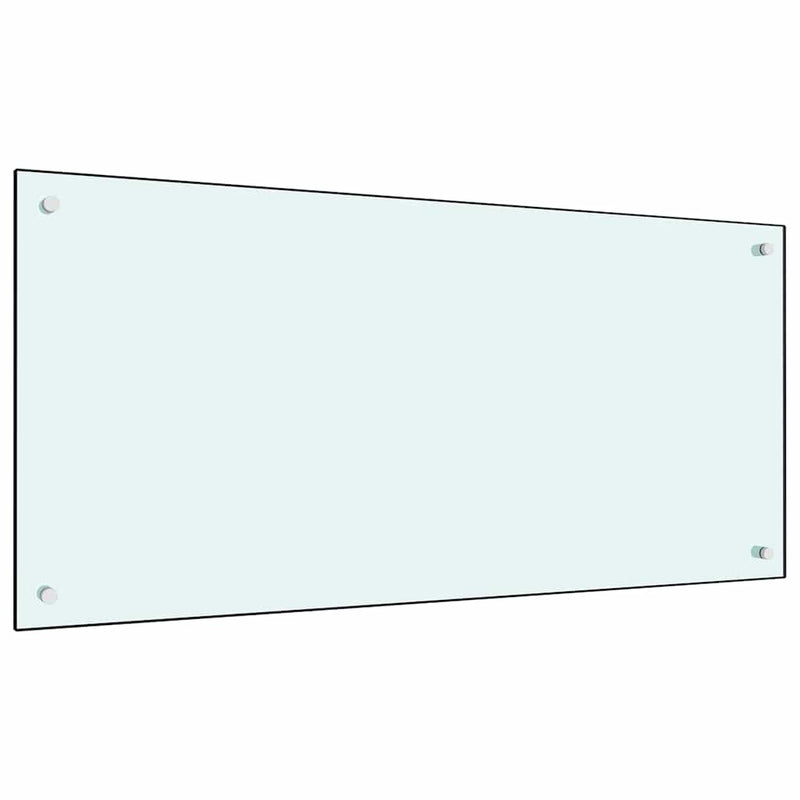 vidaXL Konyhai splashback 2 pcs Fehér 100 x 50 cm edzett üveg
