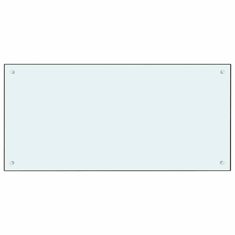 vidaXL Konyhai splashback 2 pcs Fehér 100 x 50 cm edzett üveg