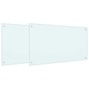 vidaXL Konyhai hátfal 2 pcs Fehér 100 x 60 cm edzett üveg